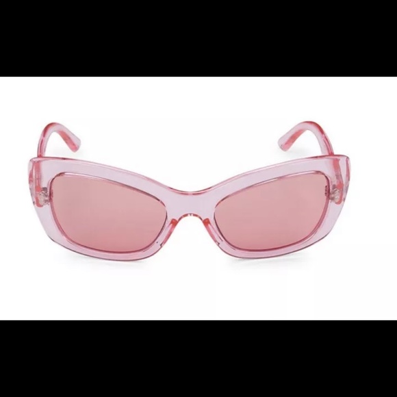 $258 Prada 56MM Rectangle Sunglasses Pink NEW main image 5